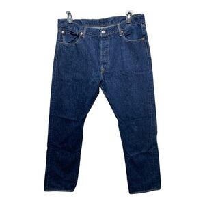 Levi’s 501 Button Fly Jeans Dark Blue Size 36”x 32”